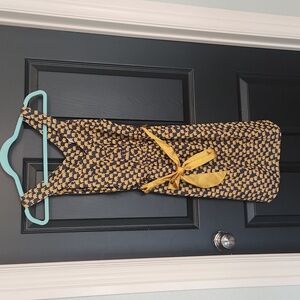 NWT Francesca's size small gold & navy elephant dress